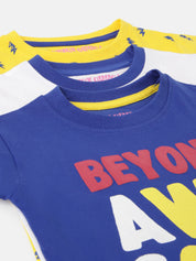 Boy's 3-Pack Awesome Print Cotton T-Shirts