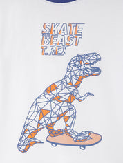 Boy's 5-Pack Dino Print Cotton T-Shirts