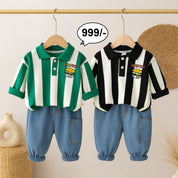 Boys Cotton Winter Wear Pack of 2 Outfits - Green & Black Day food