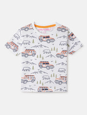 Boy's 5-Pack Mountain Print Cotton T-Shirts