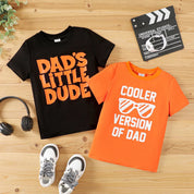 Boy's 2-Pack Orange & Black Print T-Shirts