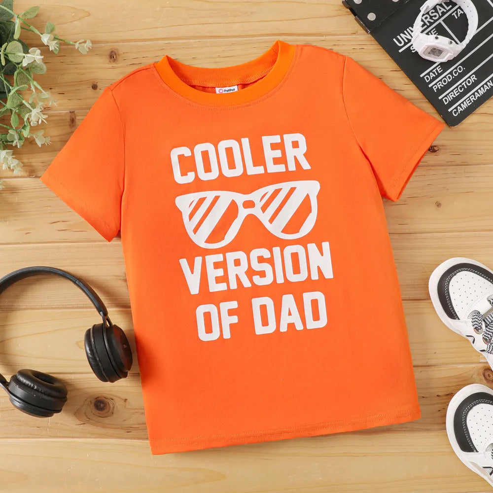 Boy's 2-Pack Orange & Black Print T-Shirts