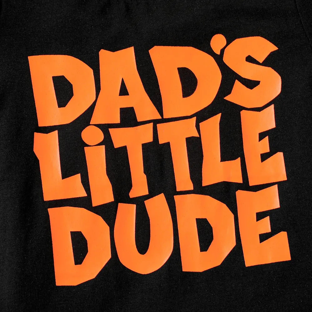 Boy's 2-Pack Orange & Black Print T-Shirts