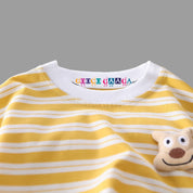 Boy's Yellow Striped T-Shirt & Shorts Set