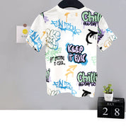 Boy's Fun Print Half-Sleeve T-Shirt