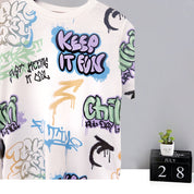 Boy's Fun Print Half-Sleeve T-Shirt