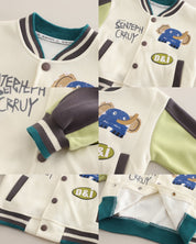 Boys Elephat Printed Jacket & SweaSweatshirt With denim Pant