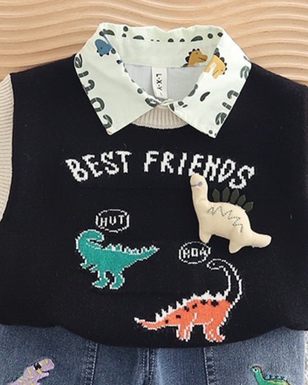 Boys Best Friend Printed Shirt And Denim Pant