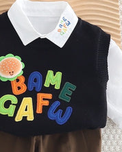 Boys Bame Printed SweaSweatshirt with denim Pant