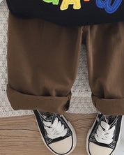 Boys Bame Printed SweaSweatshirt with denim Pant