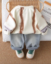 Boys Tomorrow Printed Sweatshirt And Denim Pant