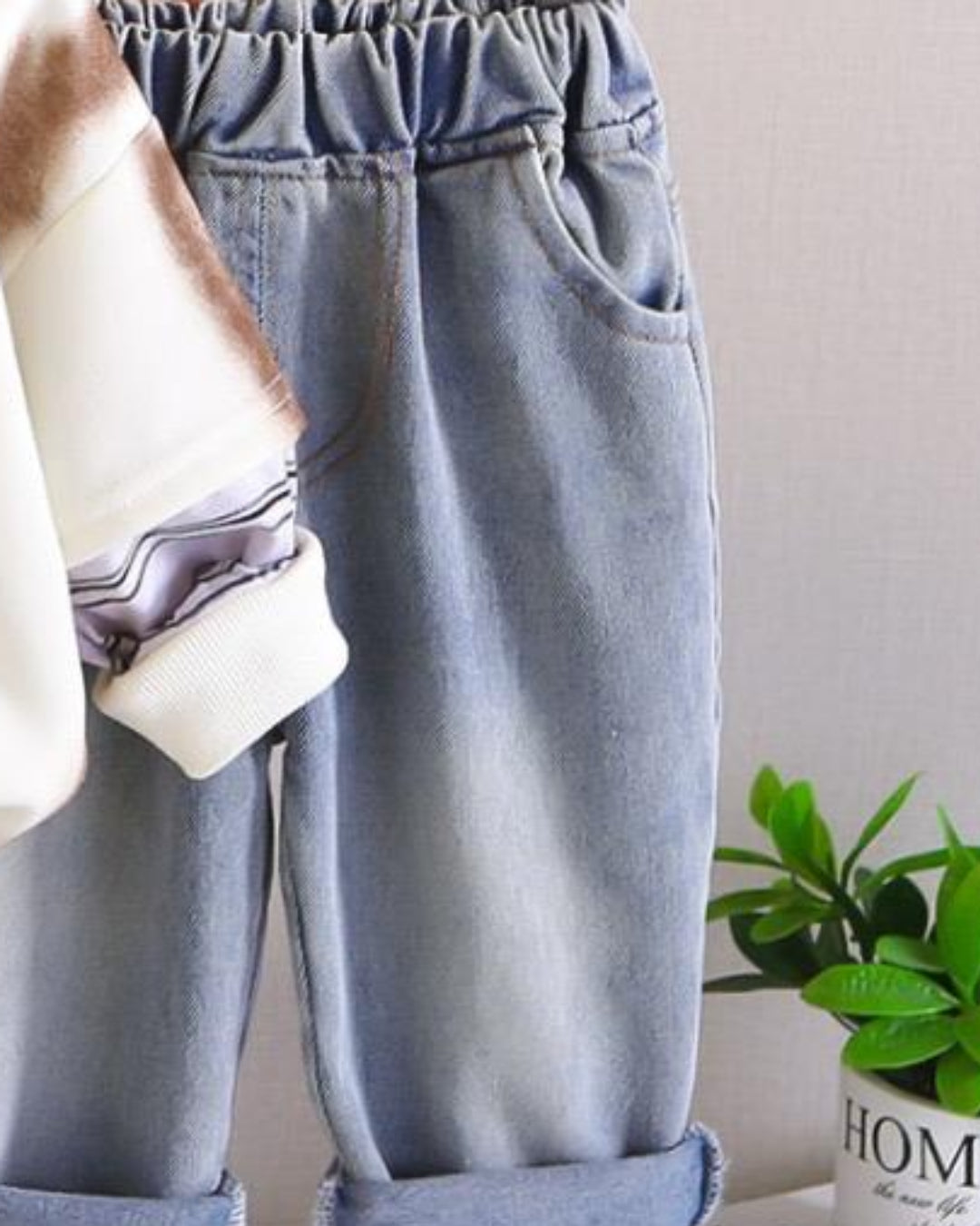 Boys Tomorrow Printed Sweatshirt And Denim Pant