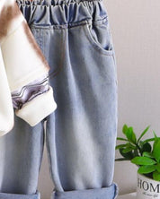 Boys Tomorrow Printed Sweatshirt And Denim Pant