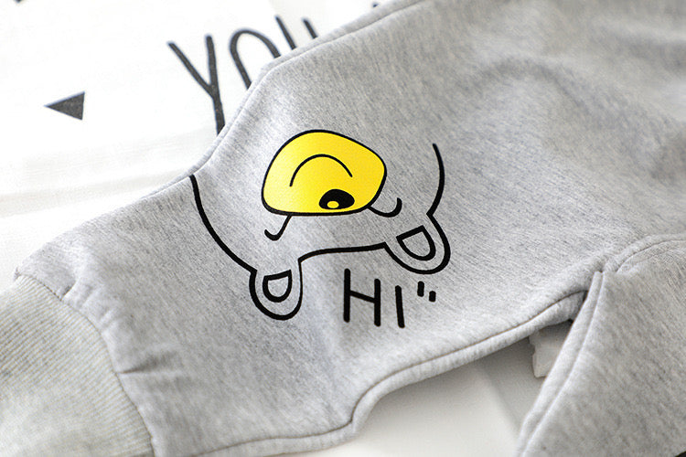 Boy's Red Teddy Print Sweatshirt & Joggers Set