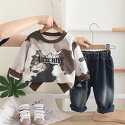 Boys ARTCHIVE Printed Sweatshirt And Denim Pant
