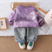 Boys ONE Printed Sweatshirt And Denim Pant