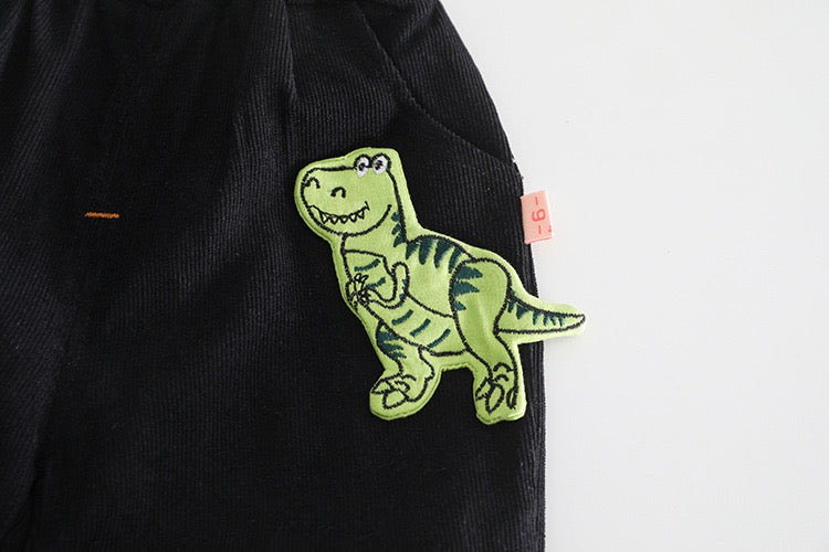 Boy's Cream Dino Print Sweatshirt & Pants Set