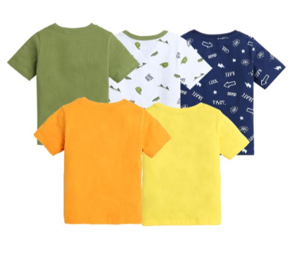 Boy's 5-Pack Skate Print Cotton T-Shirts