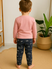 Pink Car Tshirt And Bottom