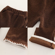 Girls White jacket With White Flower and Pant