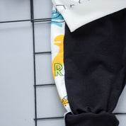 Boys Cotton Winter Wear Pack of 2 Outfits - Yellow UOS & White Dino