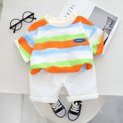 Boy's Multicolor Print T-Shirt & Shorts Set