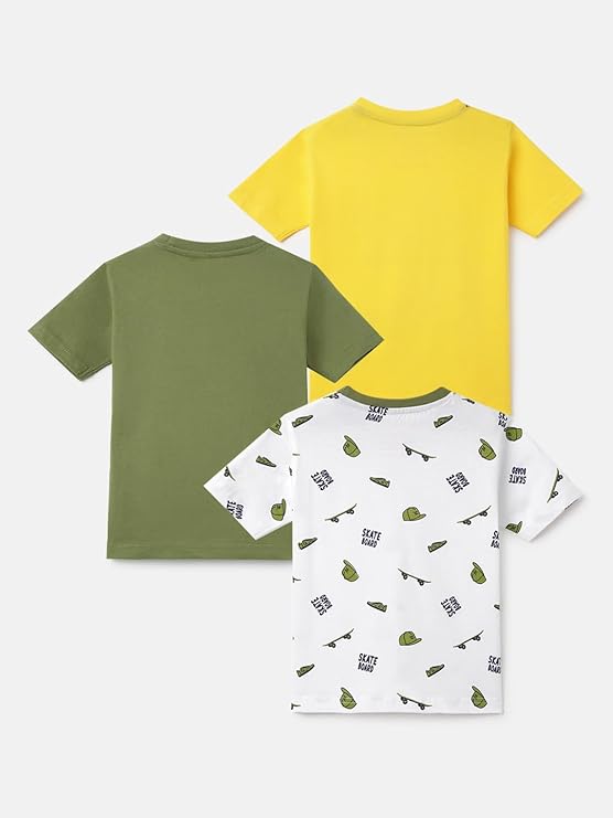 Boy's 3-Pack Cool Print Cotton T-Shirts