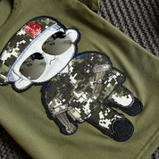 Boy's Green Army Print T-Shirt & Shorts Set
