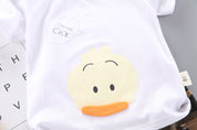 Boy's Multicolor Duck Print T-Shirt & Shorts Set