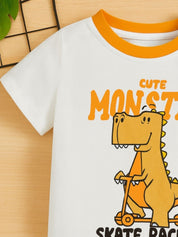 Boys Graphic Printed Cotton Round Neck T-shirt