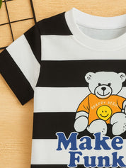 Boys Striped Round Neck T-shirt