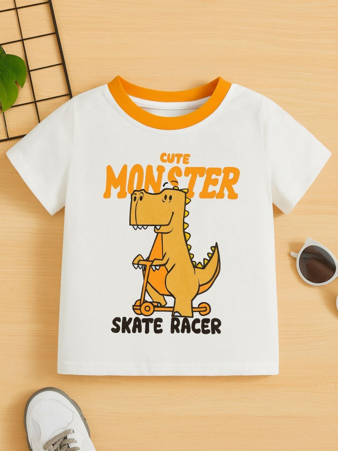 Boys Graphic Printed Cotton Round Neck T-shirt