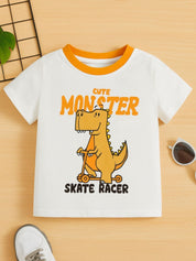 Boys Graphic Printed Cotton Round Neck T-shirt