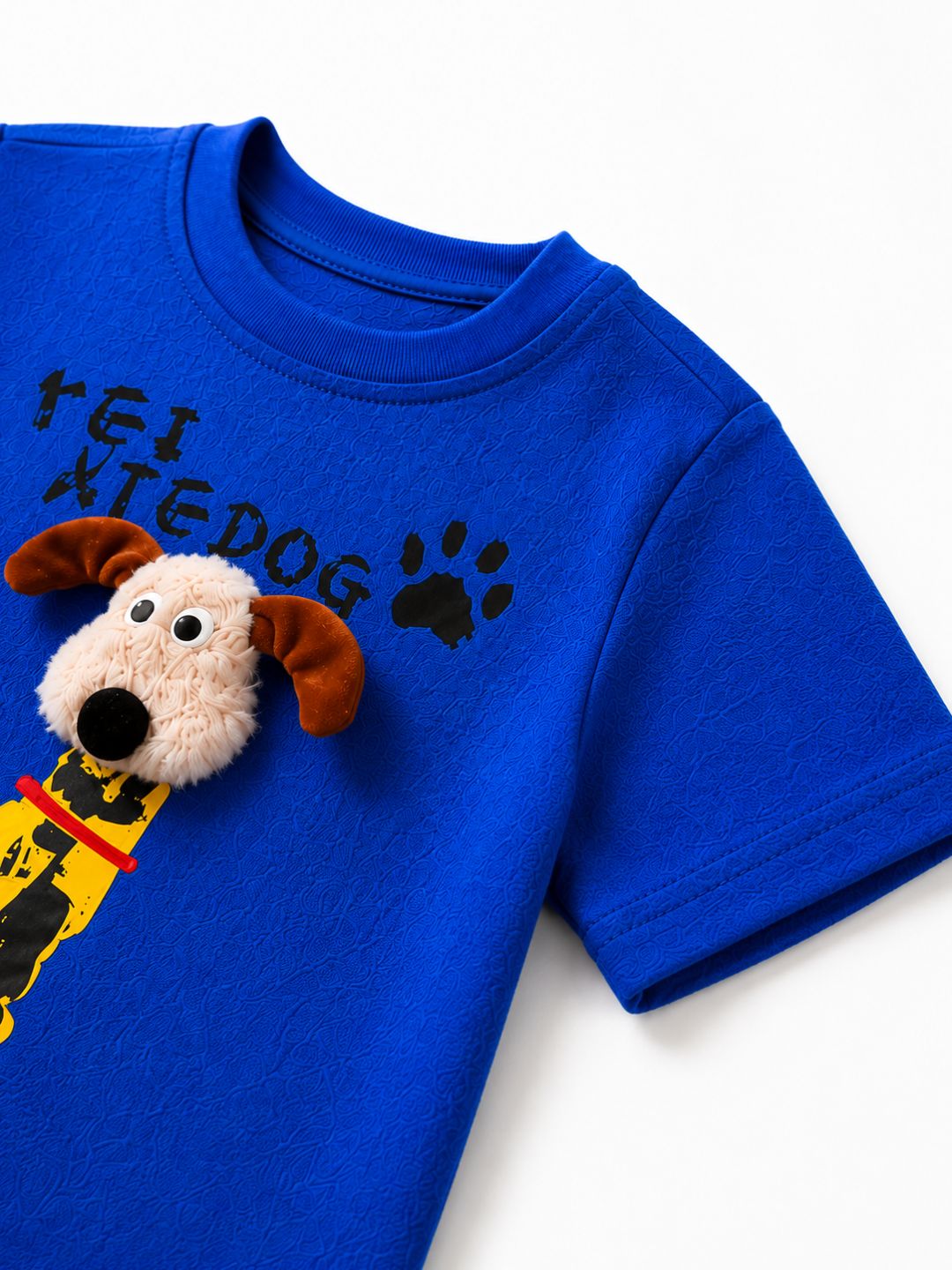 Googo Gaaga Boys Cotton Dog & Bear Printed T-Shirt & Shorts Set pack of 2 - Navy & Blue