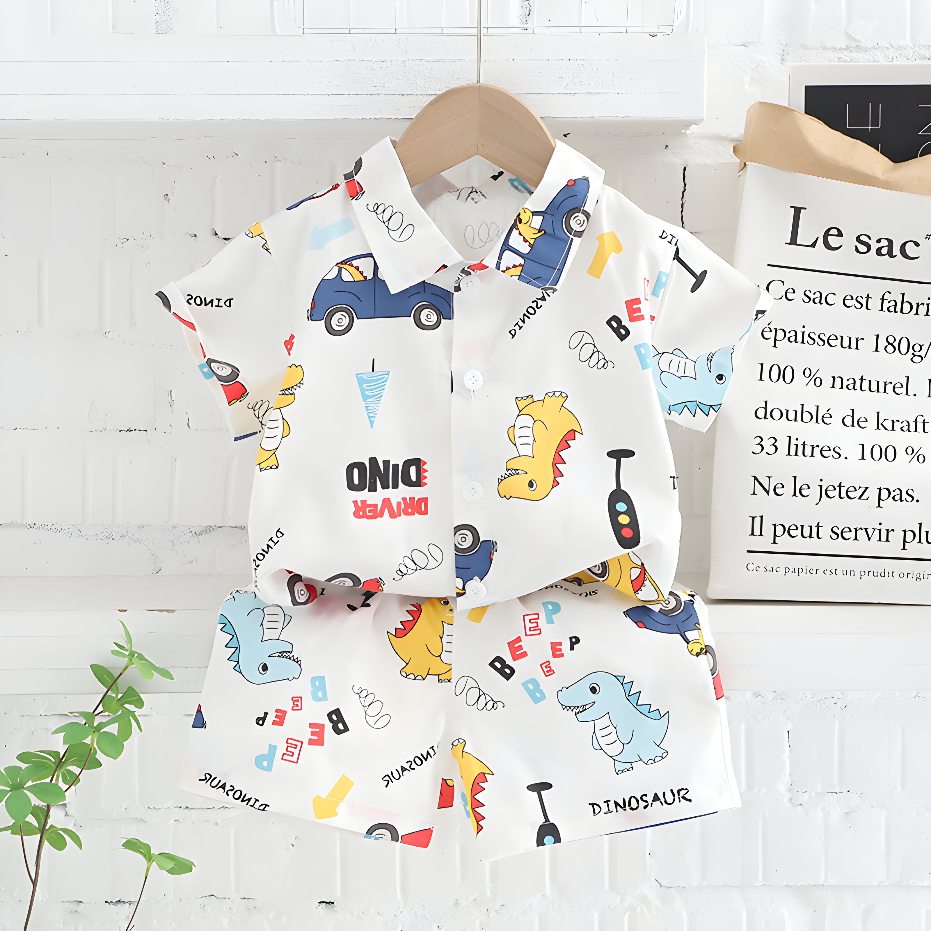 Car Dino Shirt & Shorts