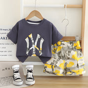 GREY New york-shorts & T-Shirt