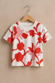 Grils's 2-Pack Floral Print T-Shirts
