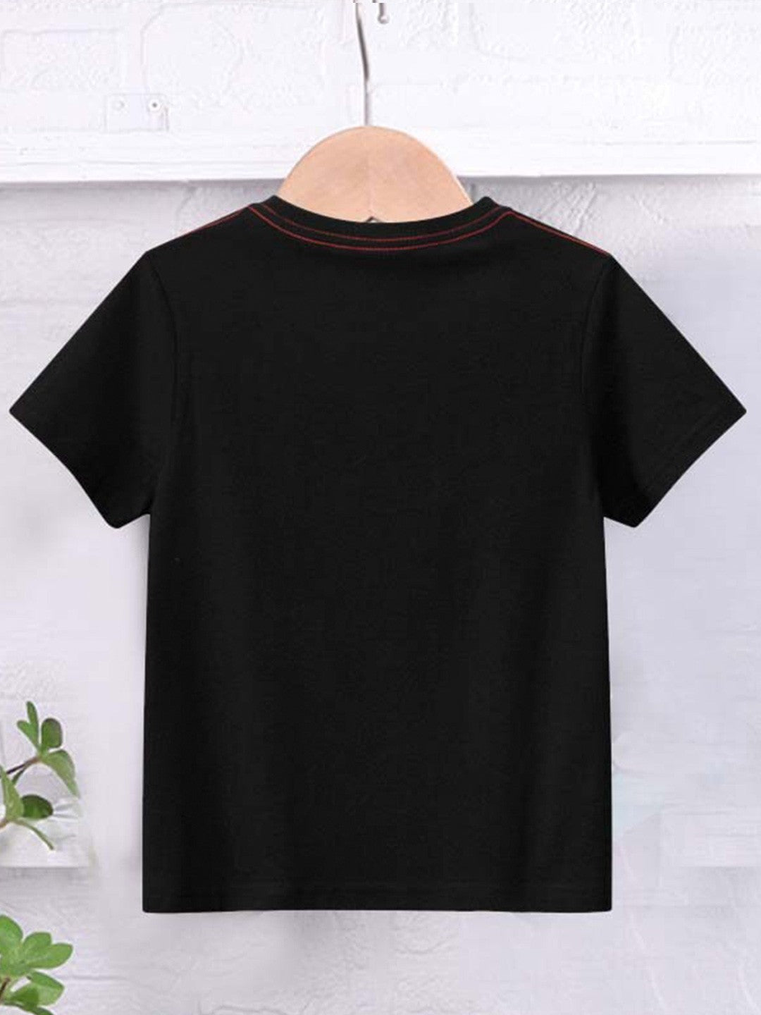 Boy's White Dino Print Half-Sleeve T-Shirt