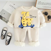 BUY 1 GET 1 FREE Boy's Cotton Fleece Sweatshirt and Joggers Set + Free Light Winter Sweatshirt and Jogger Set