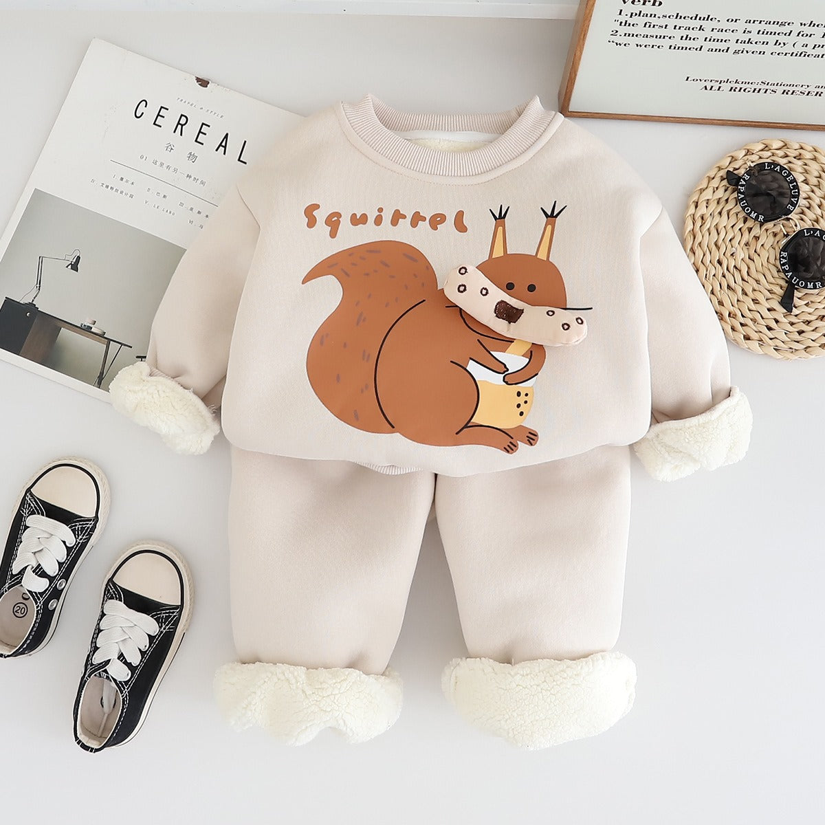 BUY 1 GET 1 FREE Boy's Cotton Fleece Sweatshirt and Joggers Set + Free Light Winter Sweatshirt and Jogger Set