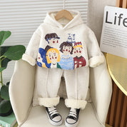 BUY 1 GET 1 FREE Boy's Cotton Fleece Sweatshirt and Joggers Set + Free Light Winter Sweatshirt and Jogger Set