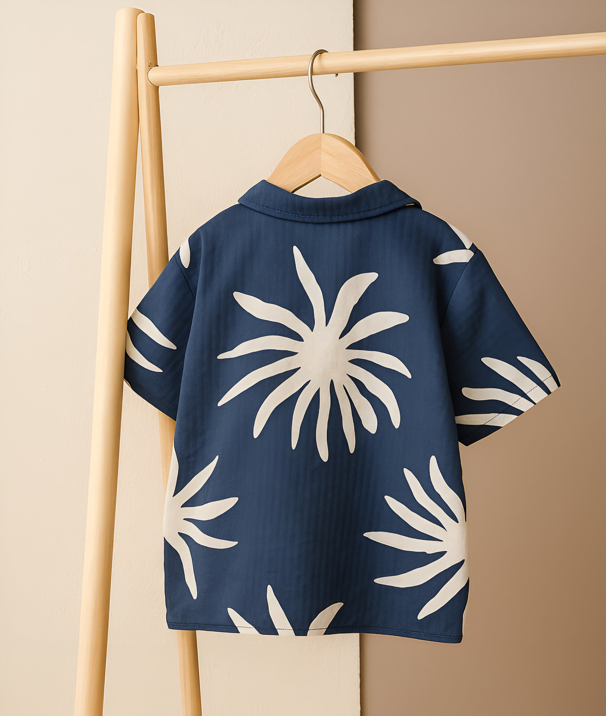 Googo Gaaga Boys Floral Printed Spread Collar Casual Shirt