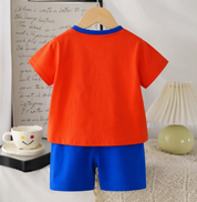 Googo Gaaga Girls Cotton lion Printed T-Shirt & Shorts Set - Red