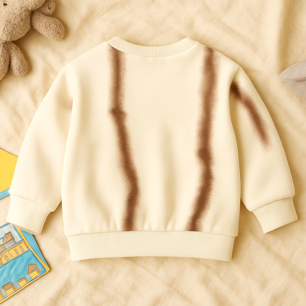 Boy's Cotton Knit Light Winter Full Sleeves Text Print Sweatshirt - Cream
