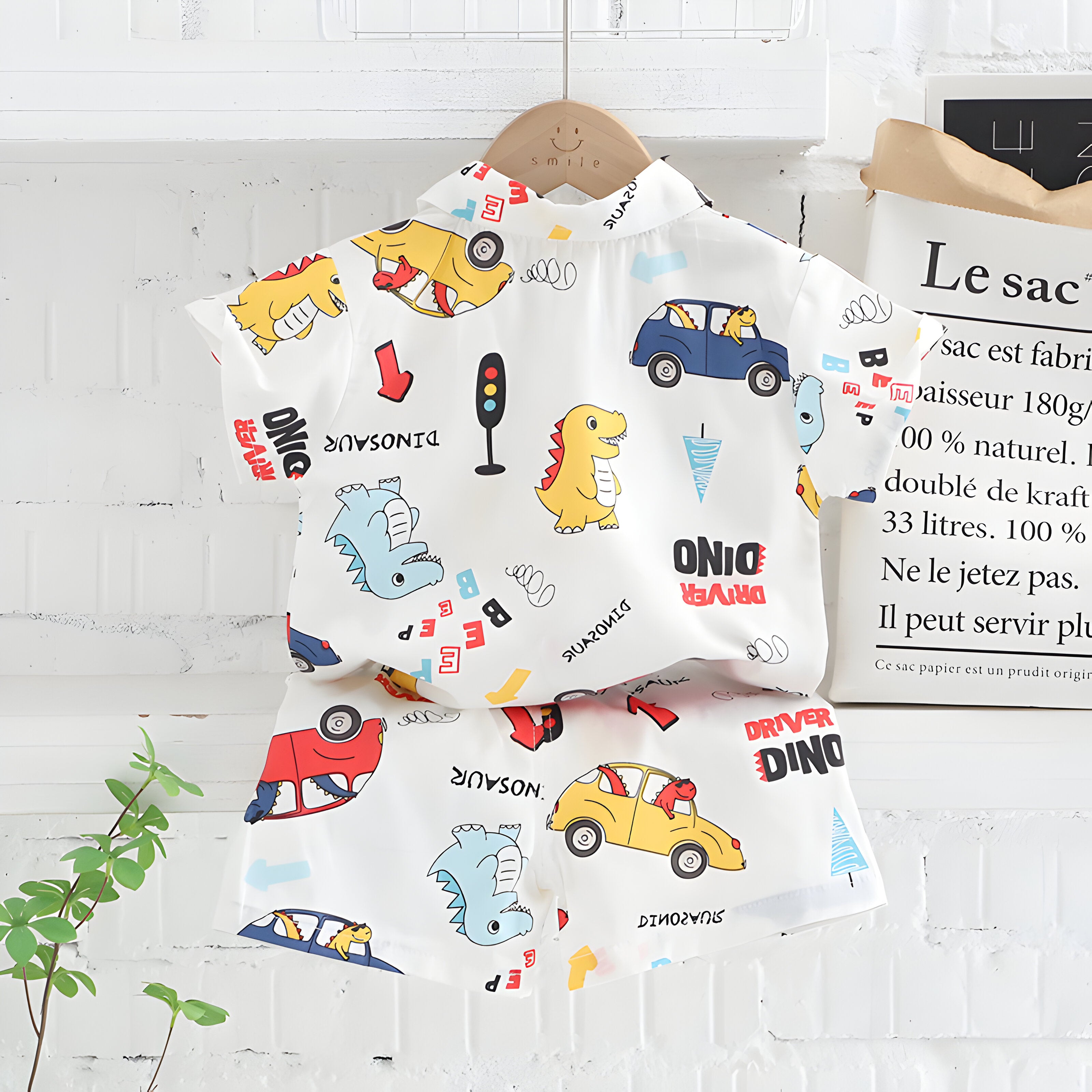 Car Dino Shirt & Shorts