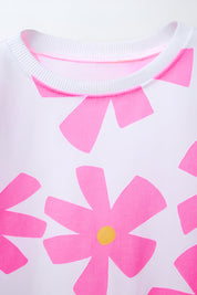Googo Gaaga GIrls Flower Printed T-shirt in Pink