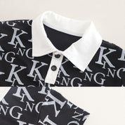 Googo Gaaga Boys Cotton King Printed T-Shirt & Shorts Set - Black