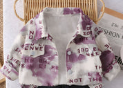 Boy's Cotton MIni Text Printed Shirt With Pant Set - Pink