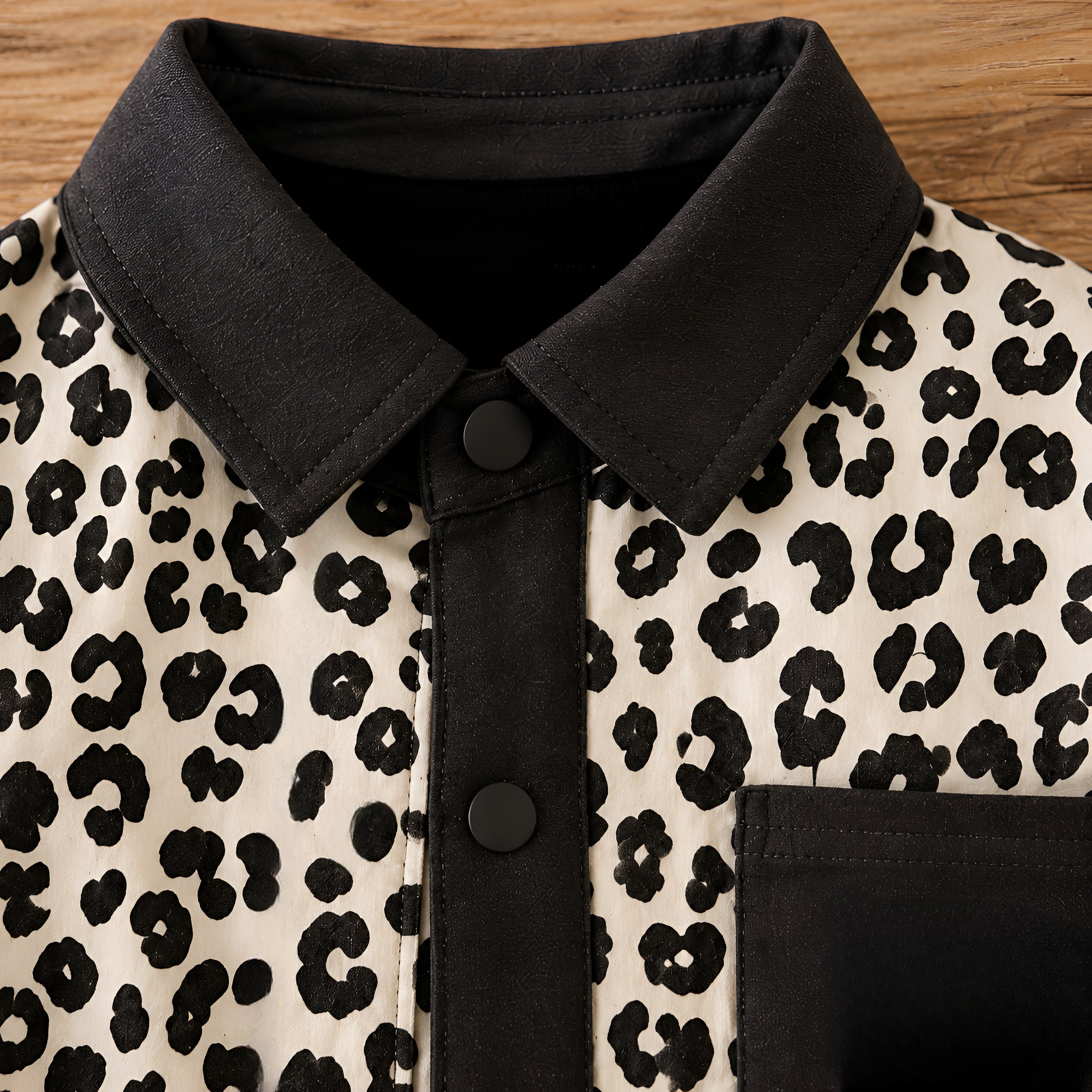 Googo Gaaga Boys Cotton AOP Panther Printed Shirt - Black