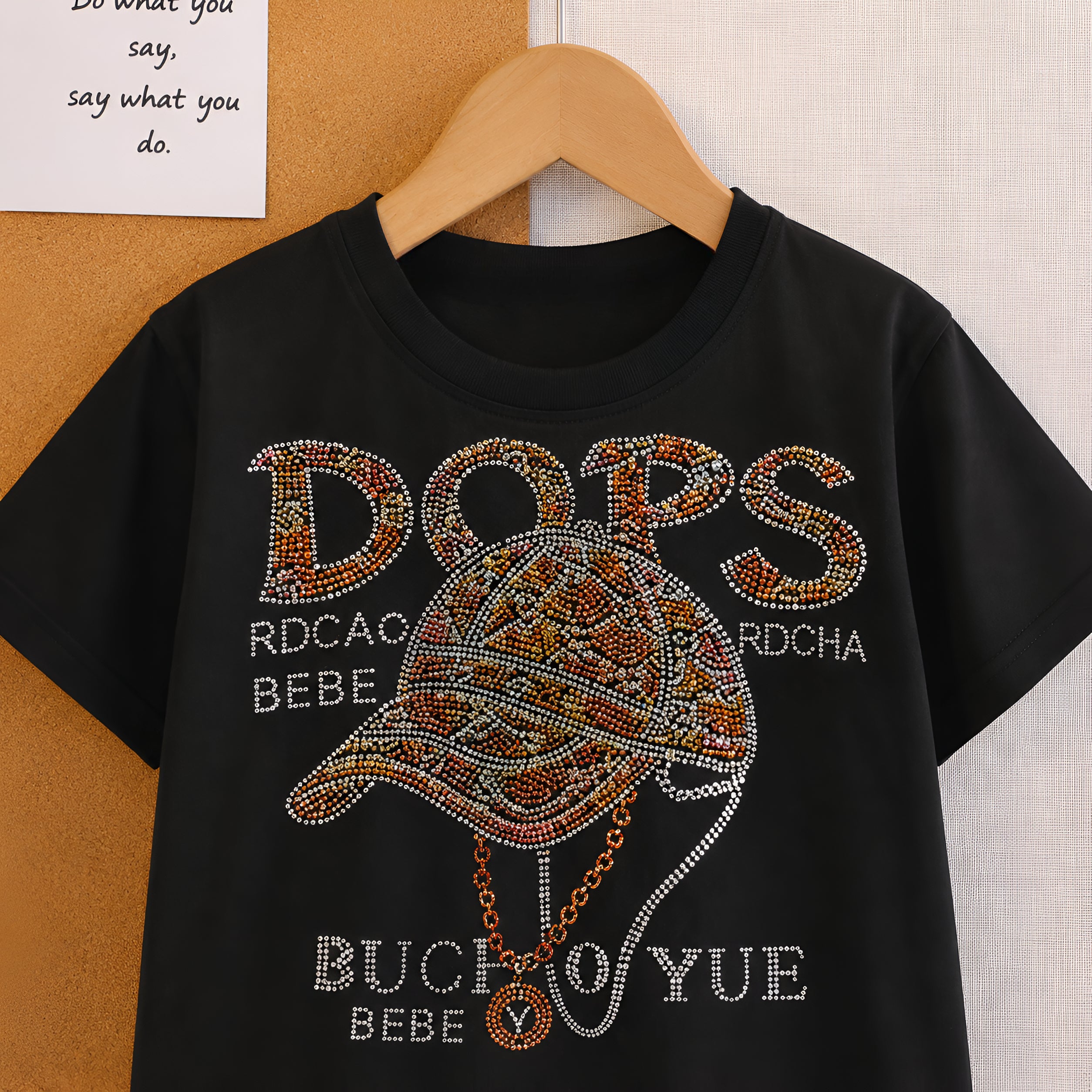 Googo Gaaga Boy's Cotton Cap Embellished Print T-Shirt & Shorts Set - Black